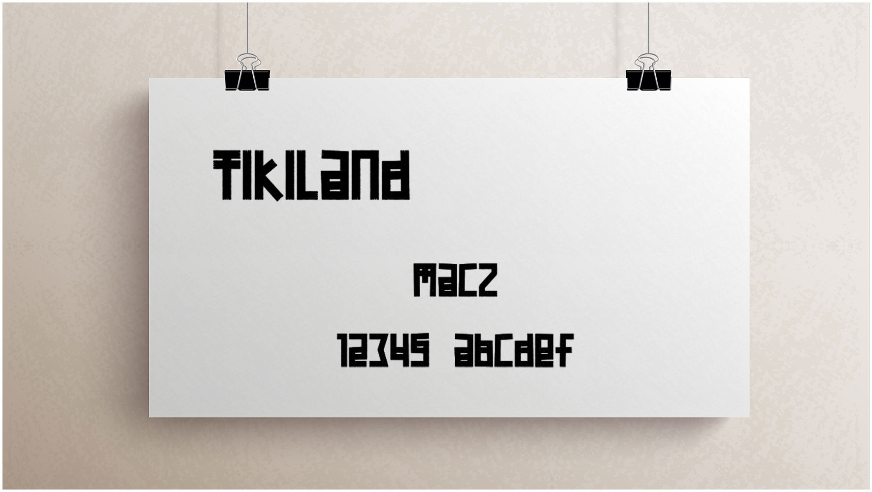 个性有趣的Mac字体包Tikiland Typeface