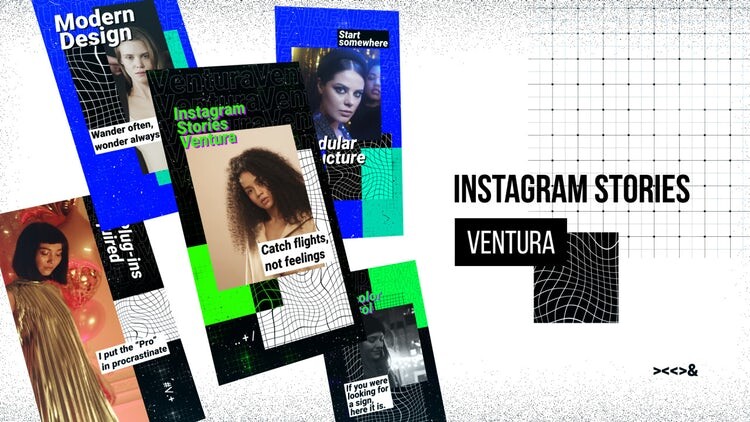 5个时尚专业的Instagram图文宣传AE模板