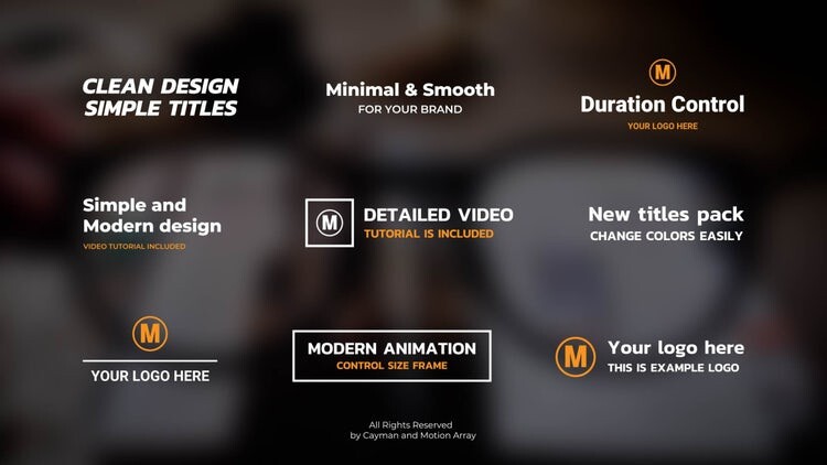 9个简单优雅的全屏标题动画AE模板