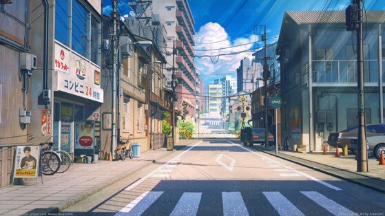 日本街道风景二次元高清动态壁纸