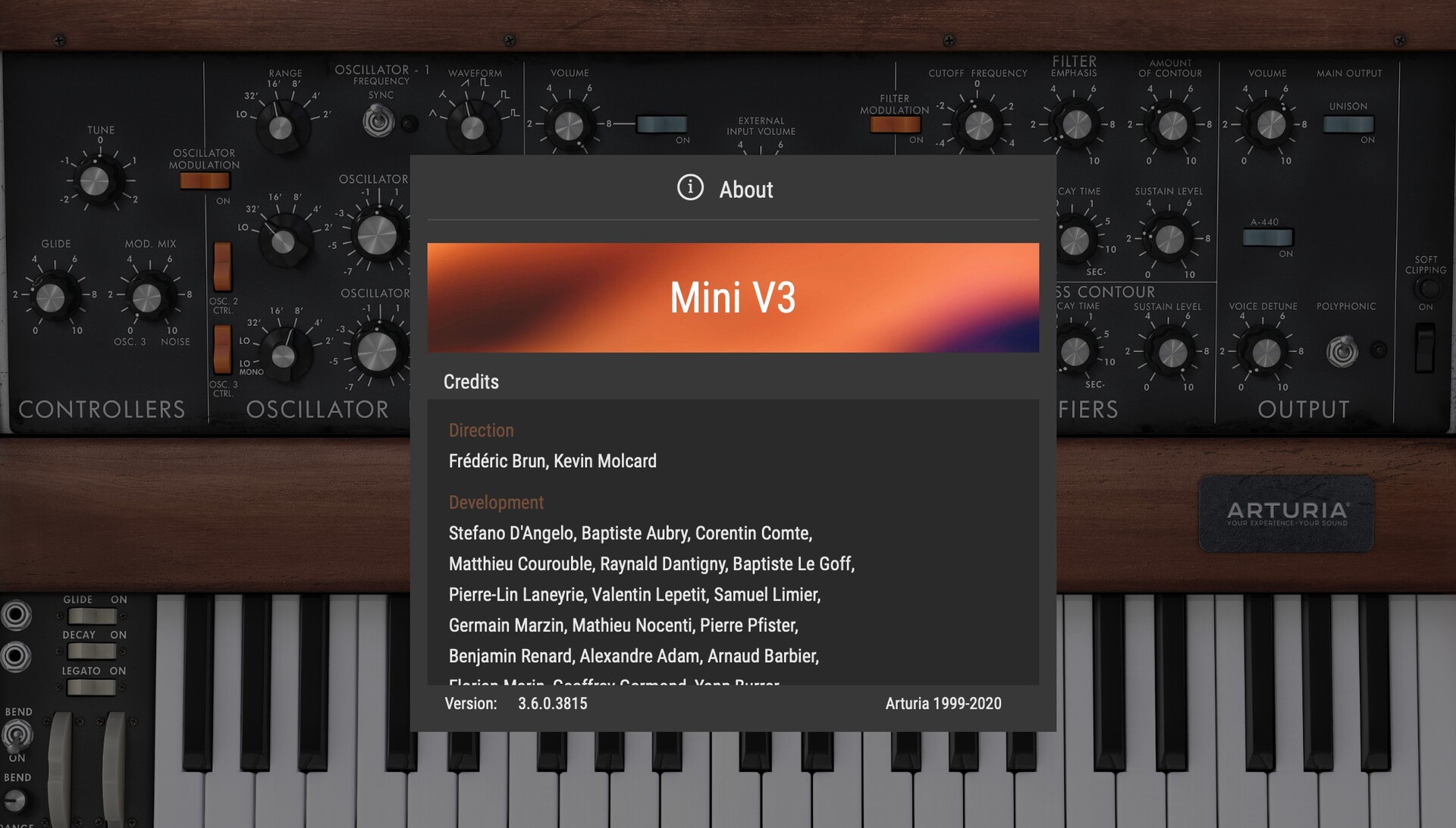 Arturia Mini V3 for Mac(70年代复古合成器)