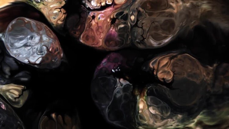 炫酷抽象紫黑纵三色墨水视频素材