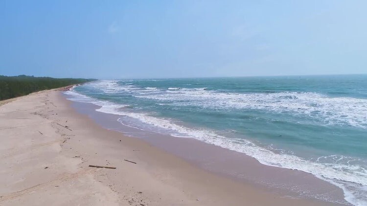 广阔的海滩海岸视频素材