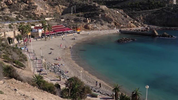 西班牙卡塔赫纳海滩视频素材