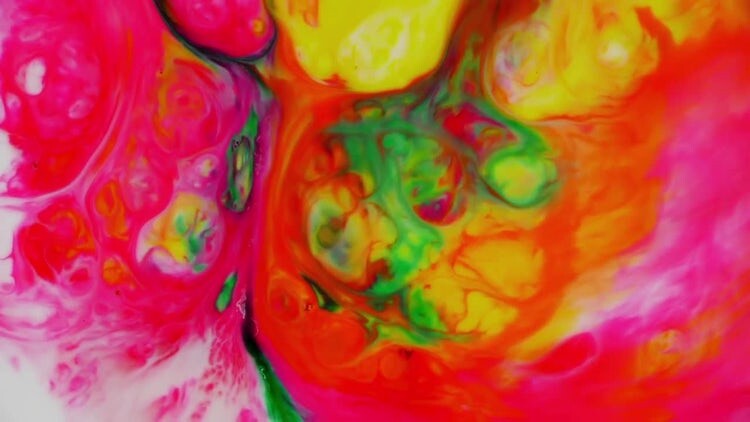 目迷五色抽象多彩墨水爆炸视频素材