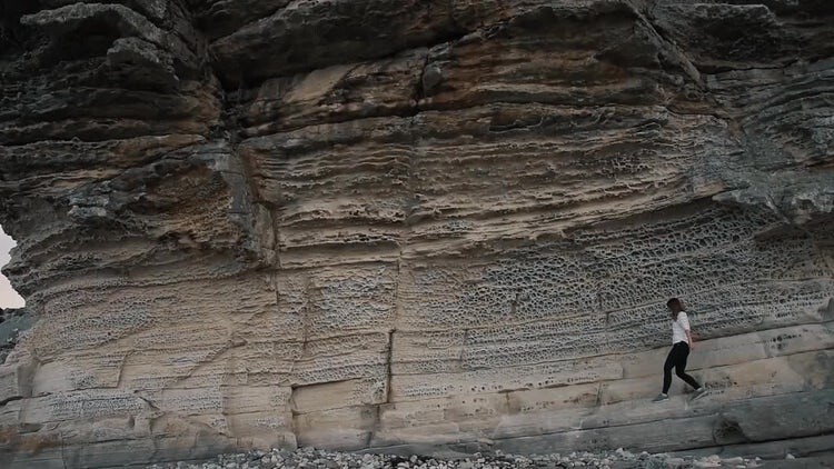 砂浆悬崖高清视频素材