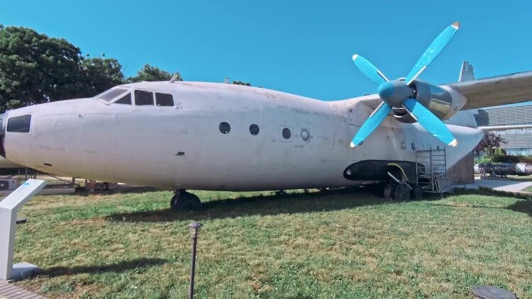 露天飞机博物馆视频素材