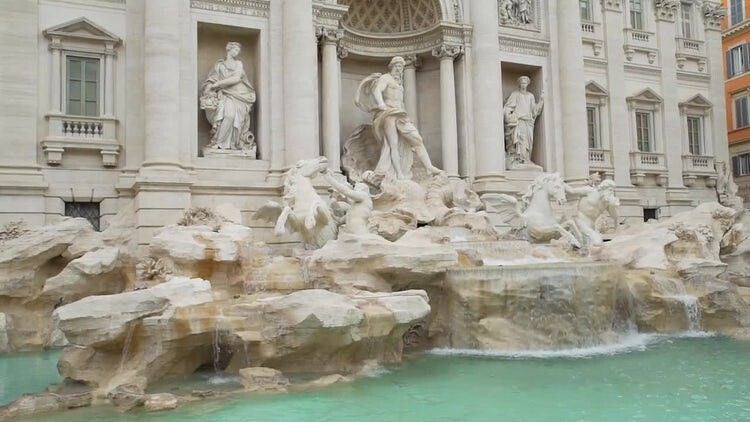 罗马的特雷维喷泉实拍素材