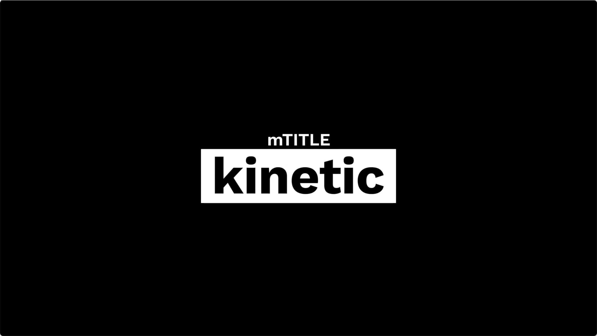 fcpx插件：mTitle Kinetic(40个动画标题字幕)