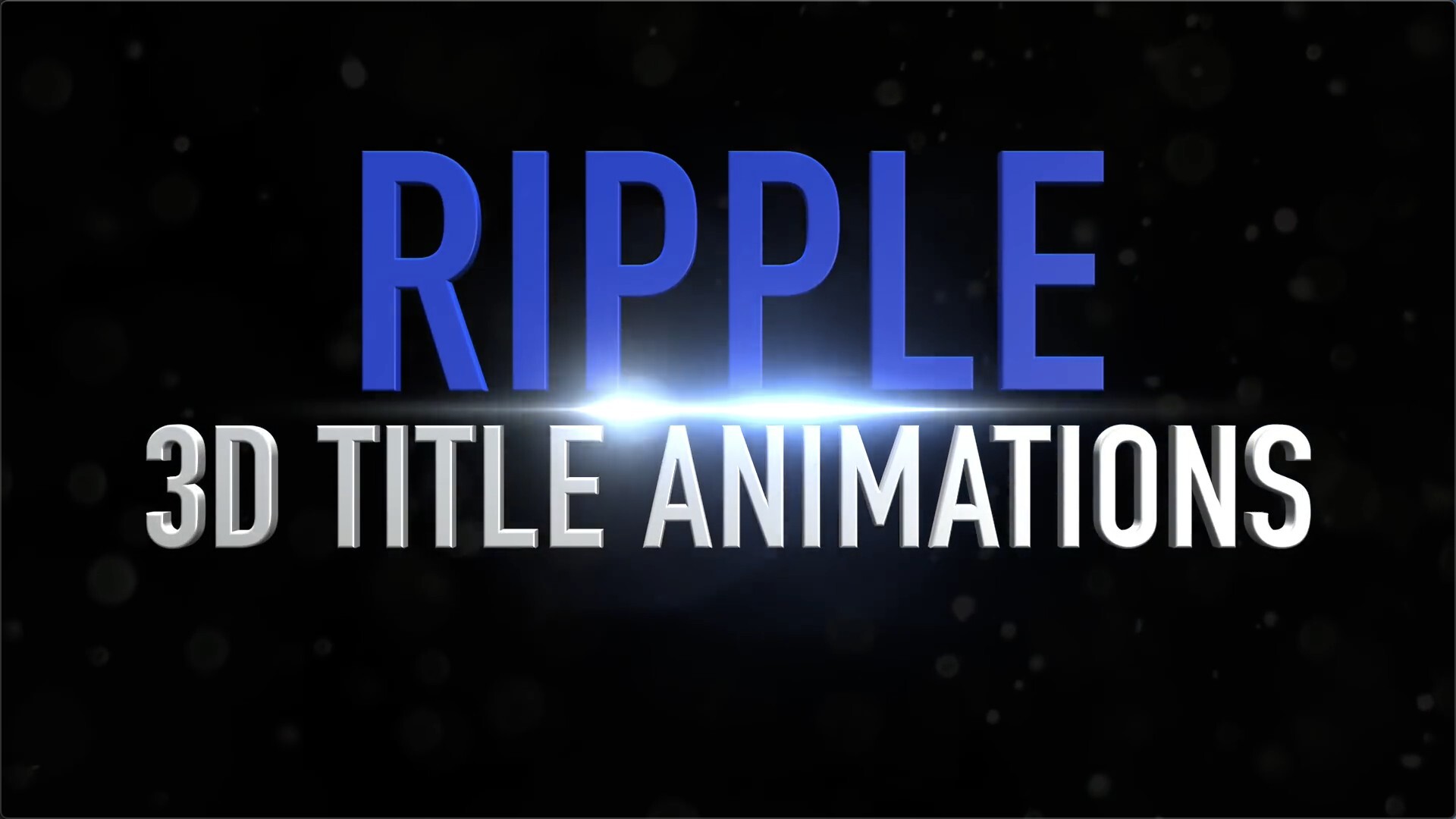 fcpx插件：Ripple 3D Title Animations(3D标题动画)