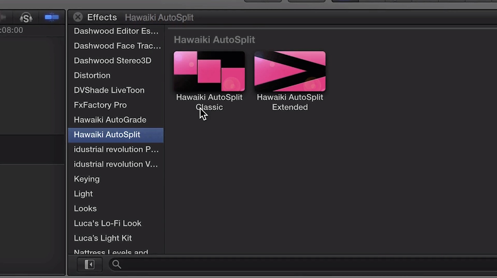 fcpx插件：Hawaiki AutoSplit(分屏和动画插件)