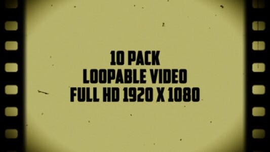 10组复古老电影胶片闪烁污渍划痕视频素材
