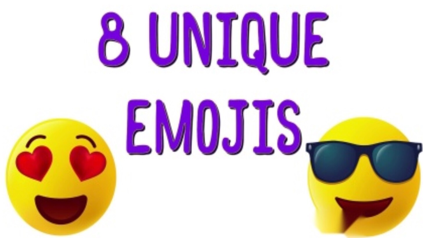 8个超级巨大卡通Emoji表情动画4K高清视频素材