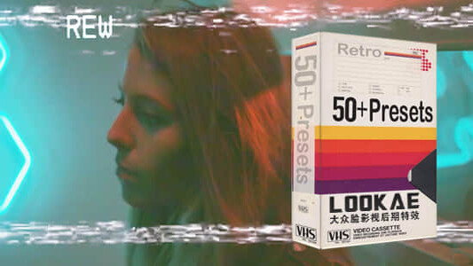 53个复古老录像带视觉效果4K视频素材