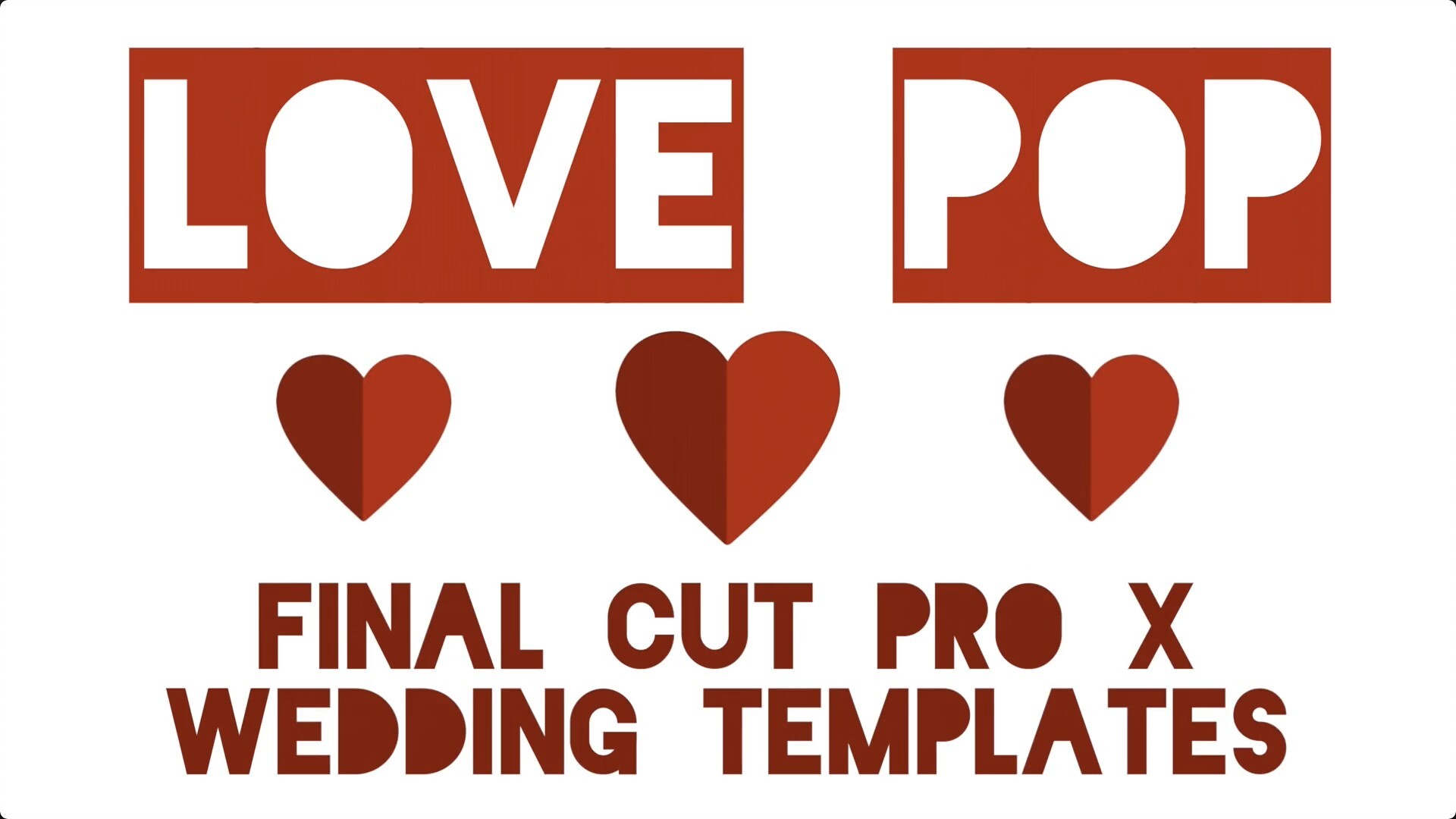 fcpx插件：Stupid Raisins Love Pop(25个动画婚礼视频模板标题)