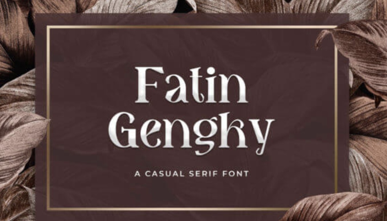 简洁的衬线字体Fatin Gengky