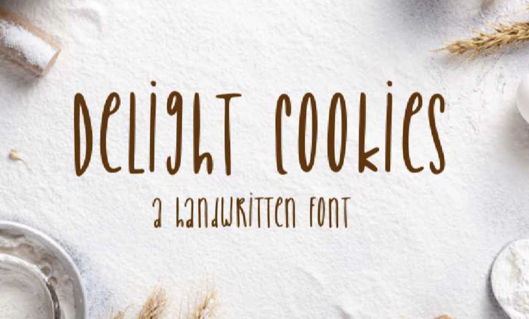 甜美精致独特的手写字体Delight Cookies
