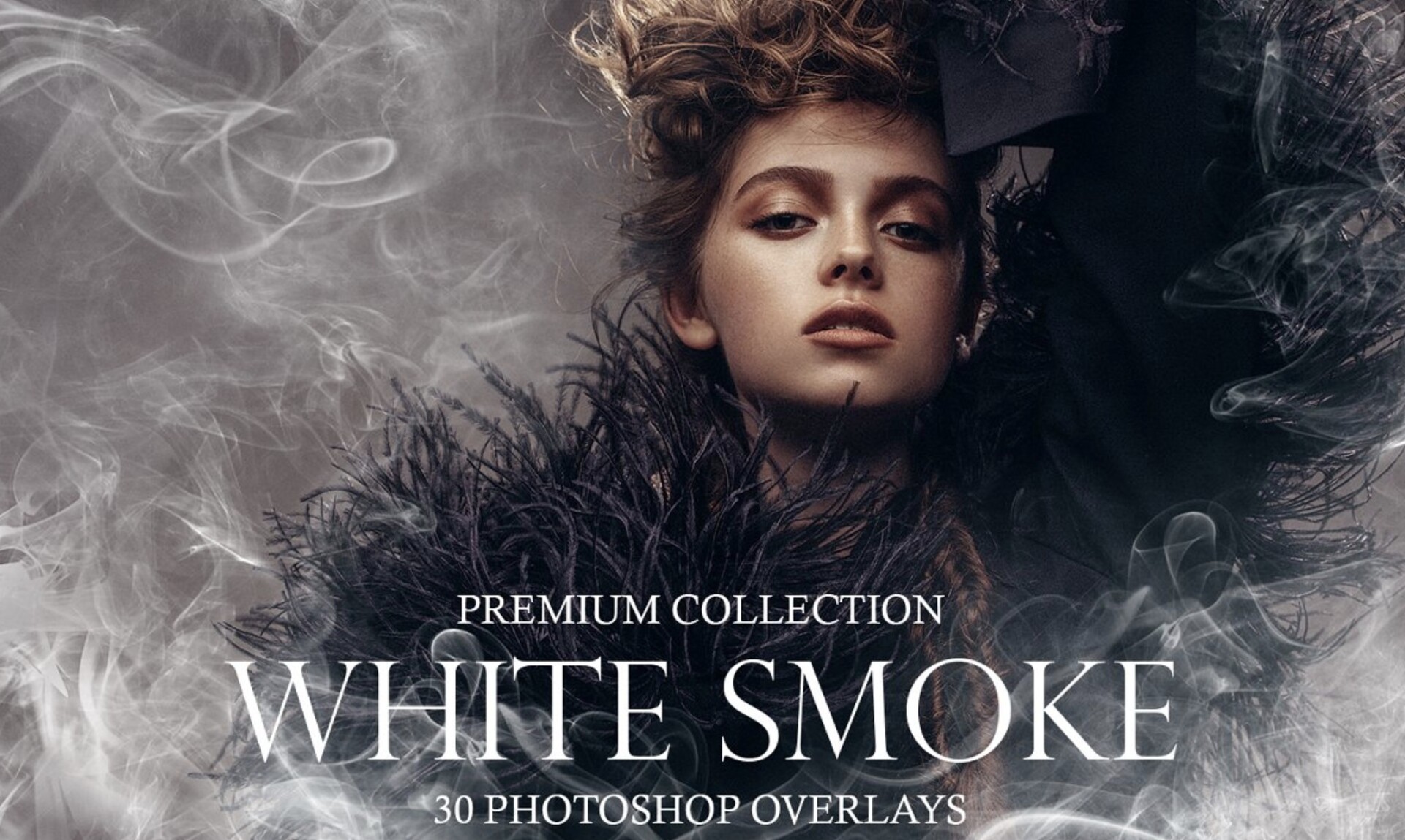 30个高质量白色烟雾PS叠加素材White Smoke Photoshop Overlays