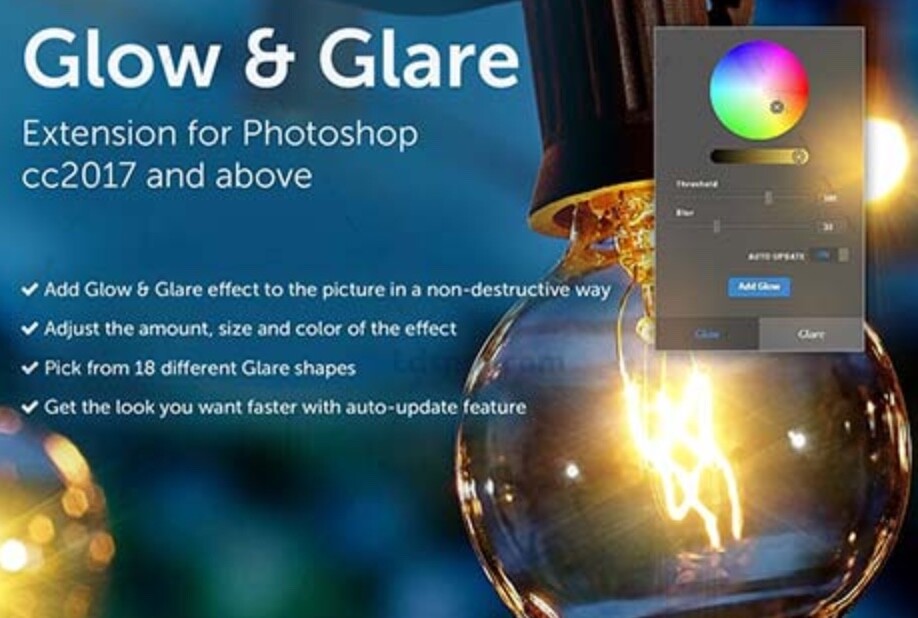 BBTools Glow Glare for Mac(PS发光眩光效果插件) 