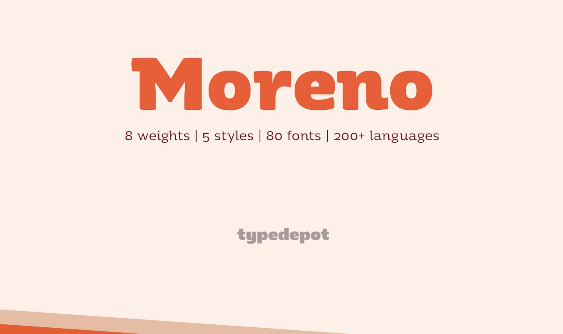 多样化品牌设计字体Moreno Font