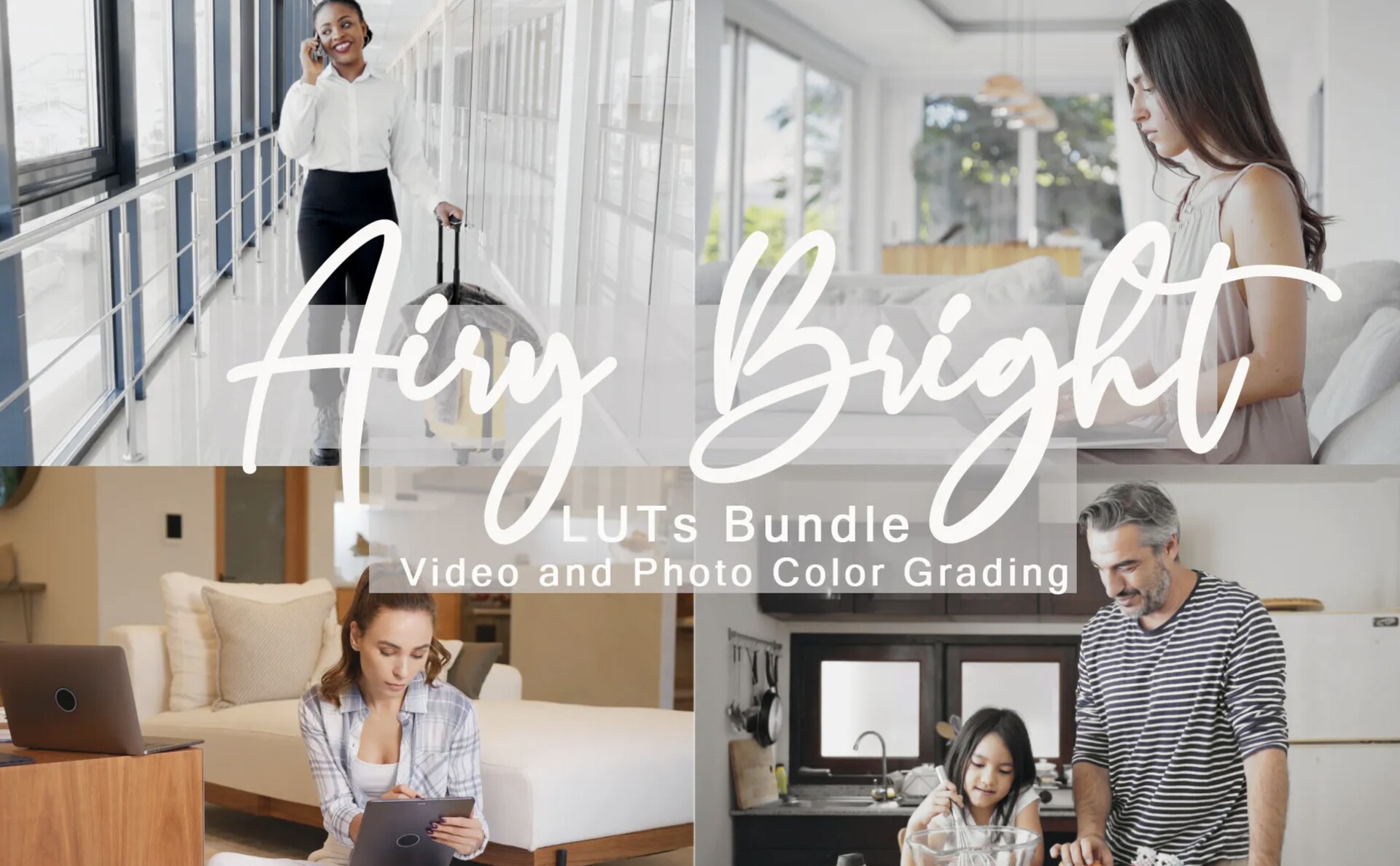 6个简约明亮的lut预设 Airy Bright LUTs Bundle