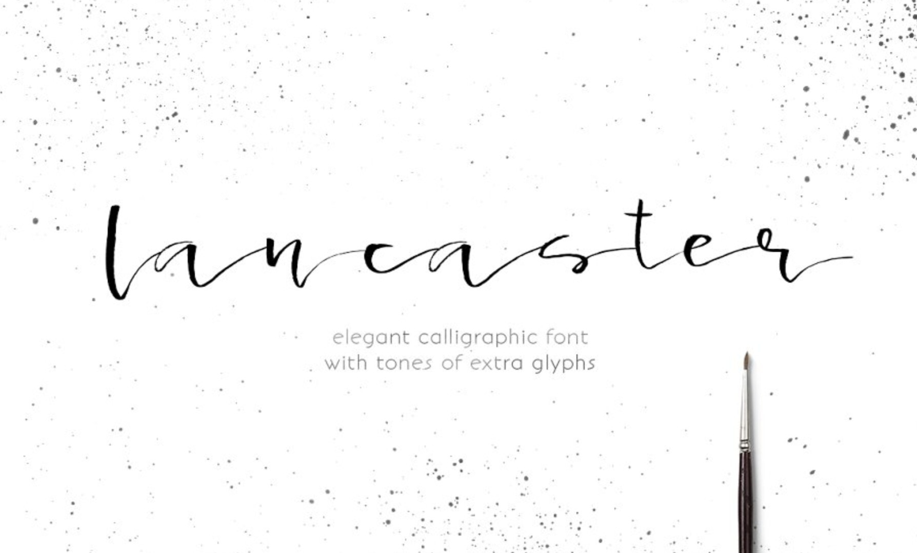 超酷书法字体Lancaster Font
