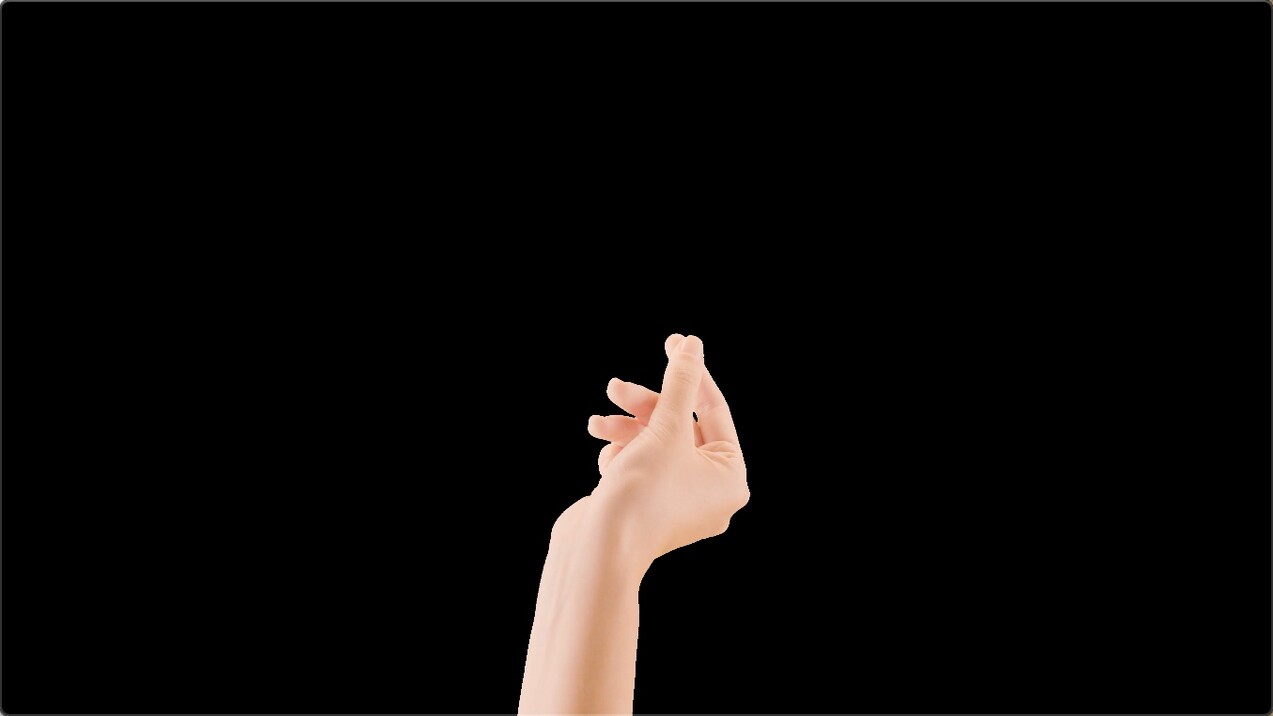 女性手势动作透明通道视频素材5