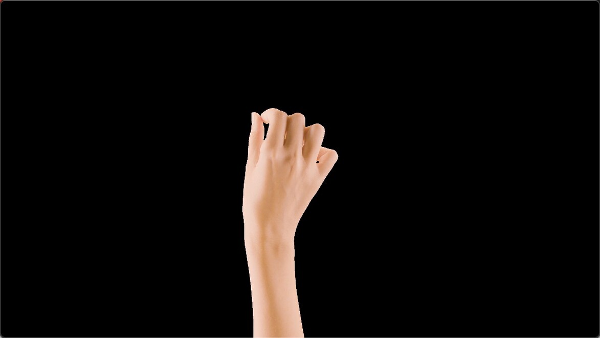 女性手势动作透明通道视频素材16