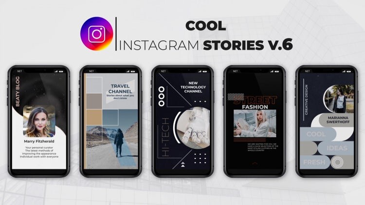 简洁时尚的Instagram故事AE模板