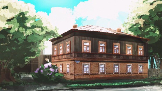 漂亮木房子动漫场景动态壁纸