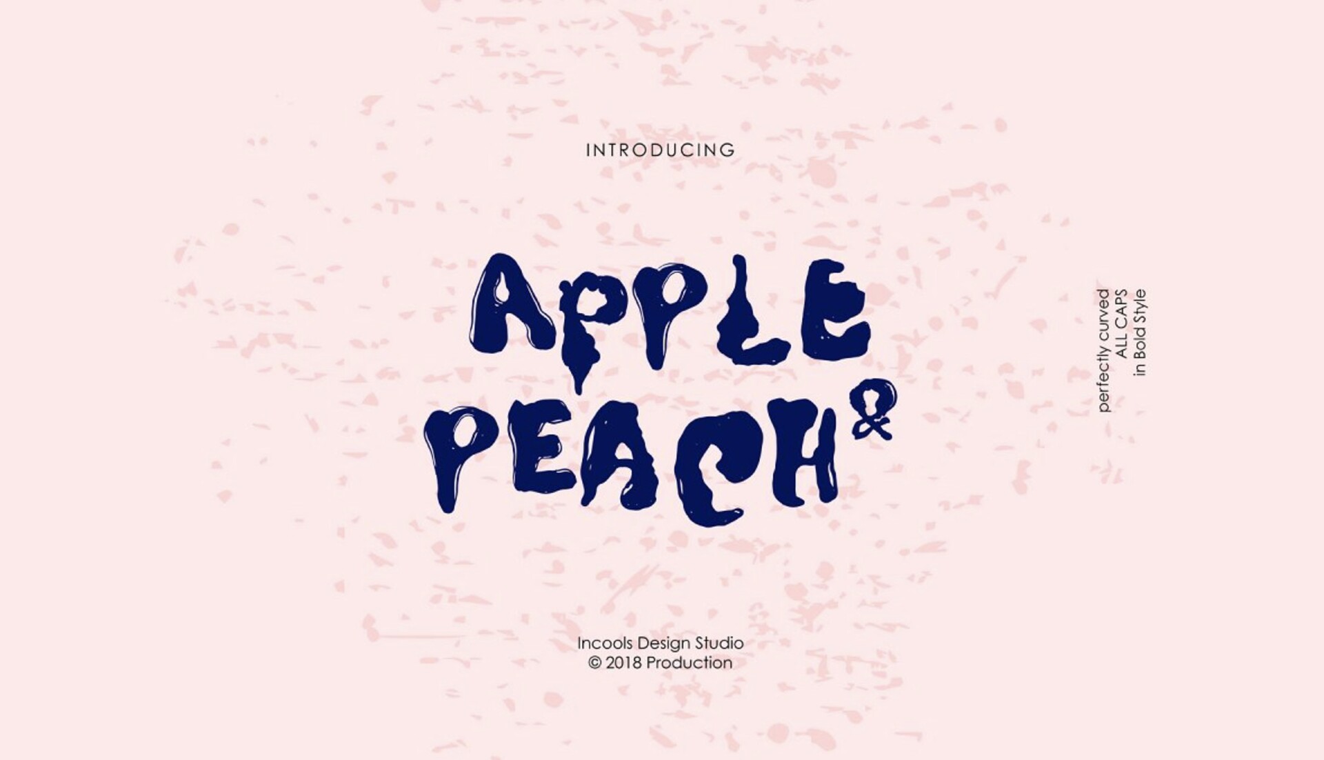 独特的粗体样式品牌字体Apple Peach Font