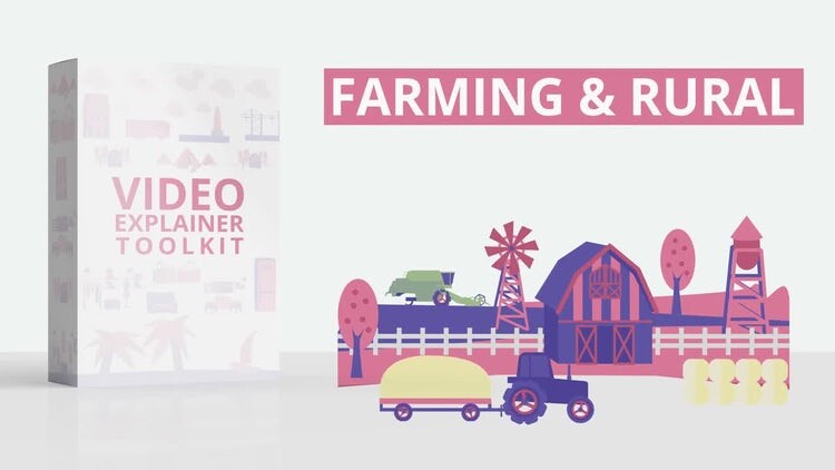 简洁精巧的农业动画插图AE模板