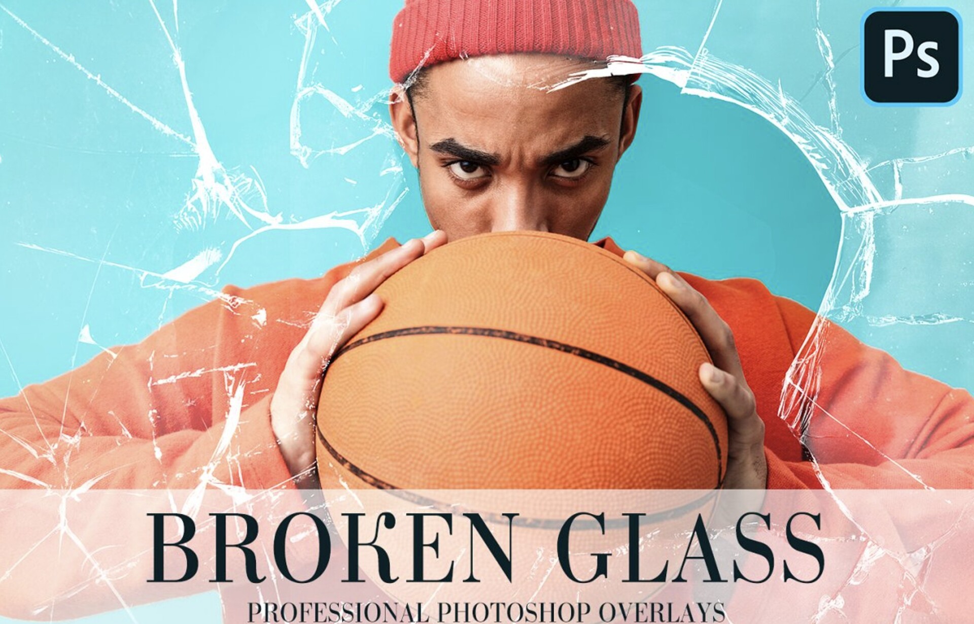 20张破碎的玻璃广告特效叠加合成素材