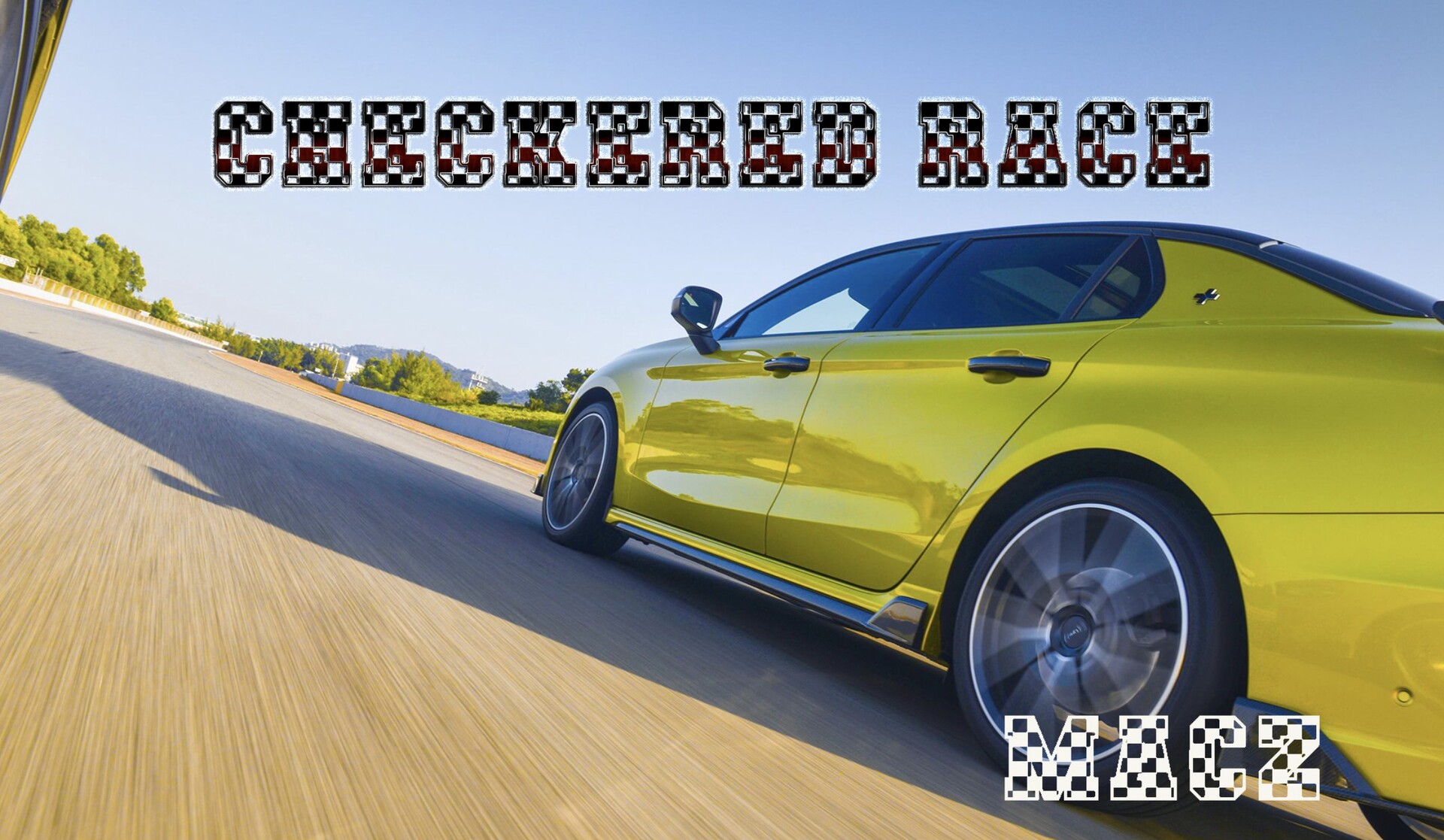 大胆有趣的汽车赛事装饰字体Checkered Race