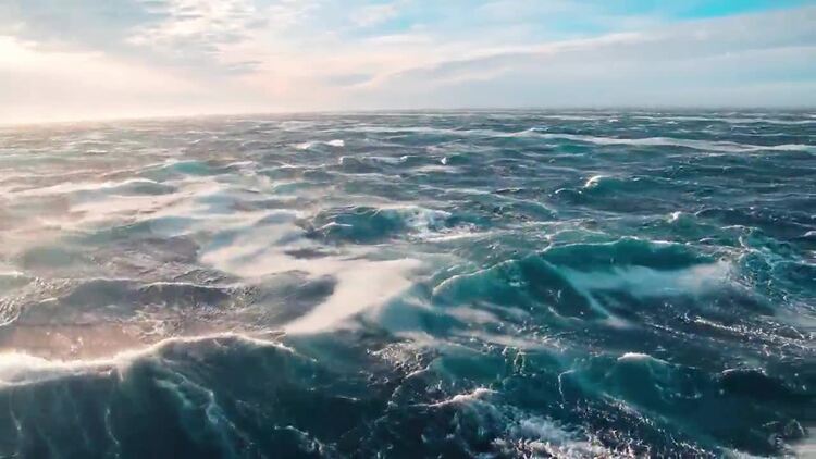 波浪和海洋波峰实拍视频素材