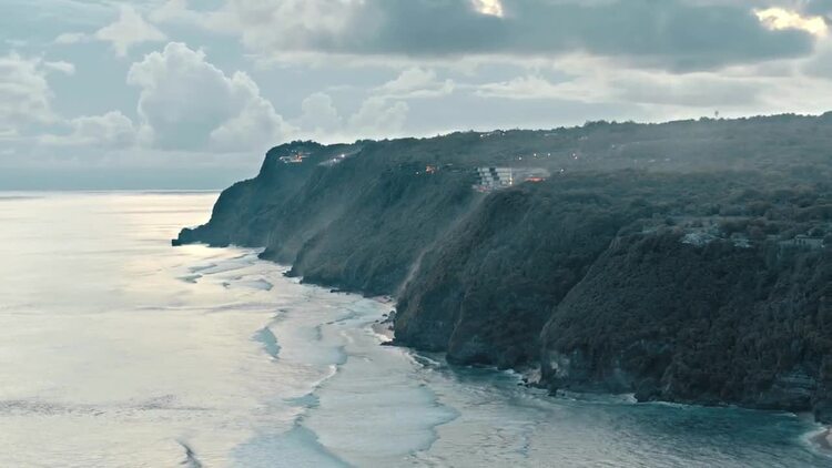 海边的悬崖实拍视频素材
