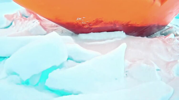 破冰船破冰实拍视频素材