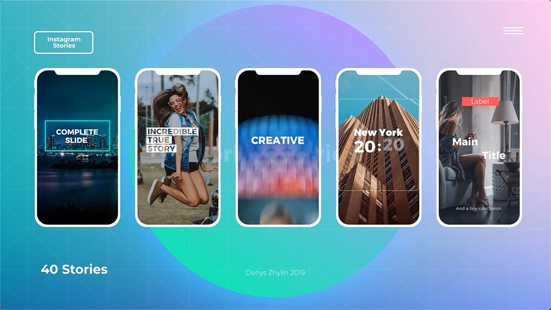 FCPX插件：155个时尚图文排版设计动画 Instagram Stories Builder