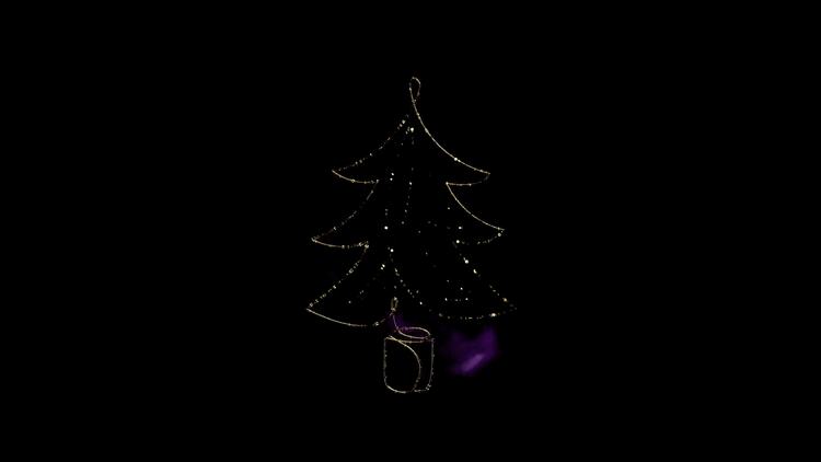 圣诞节日魔法粒子图形动画37
