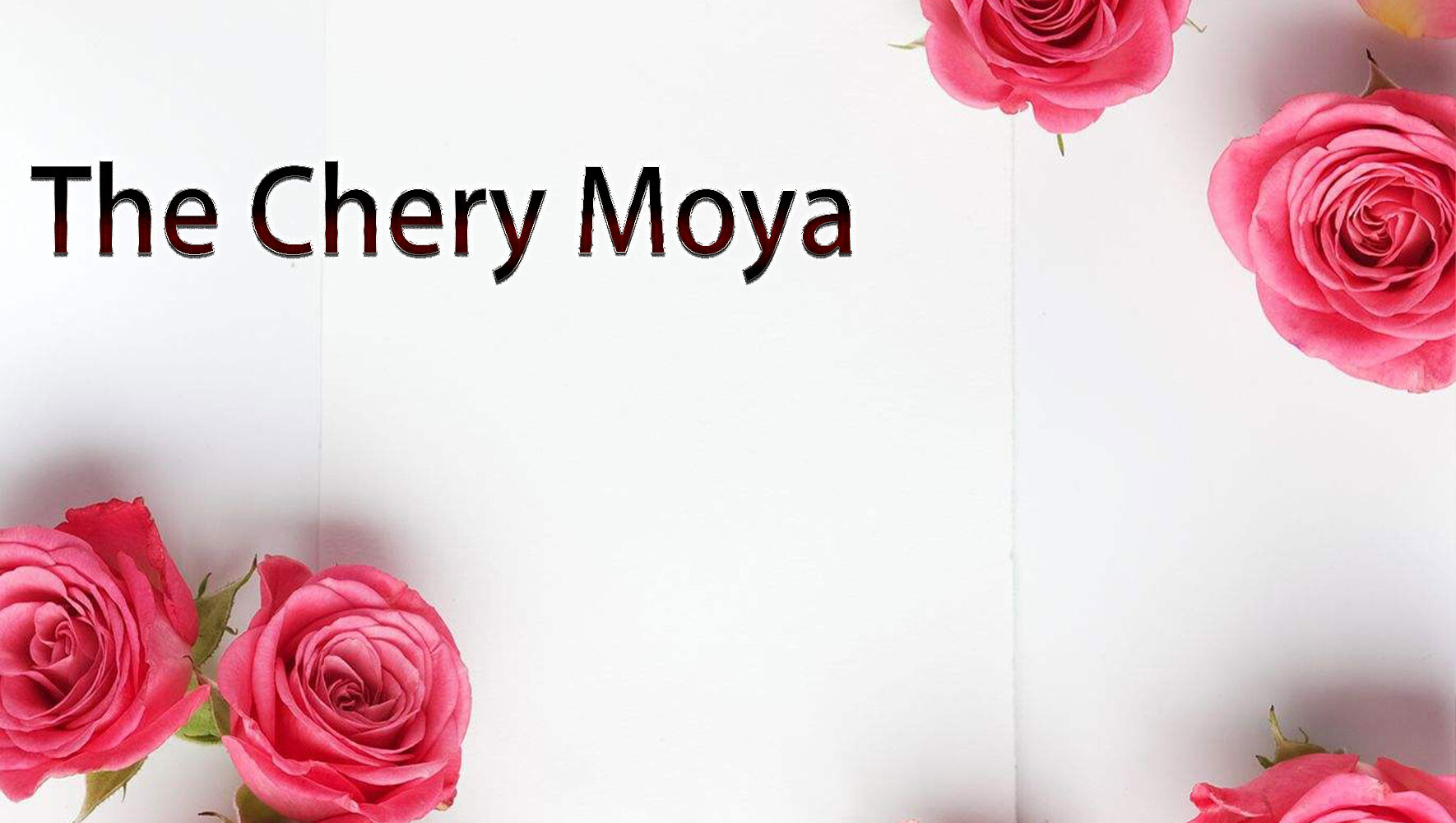 新颖卡通字体the chery moya