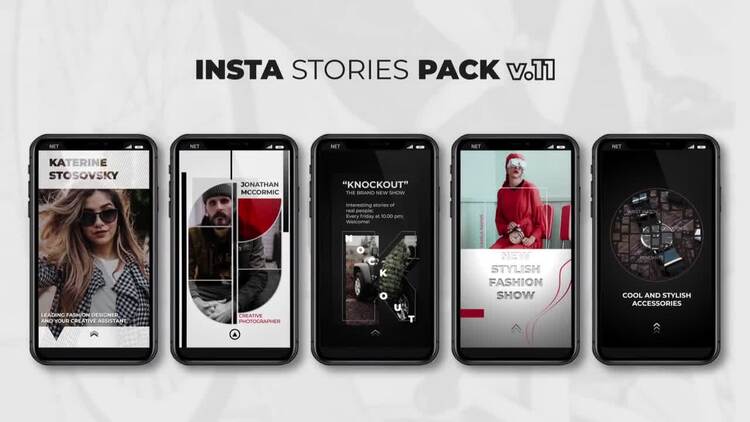 5个简洁的Instagram故事AE模板