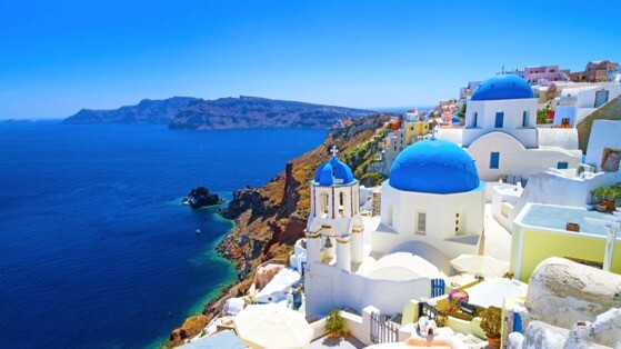 希腊圣托里尼岛优美风景高清壁纸