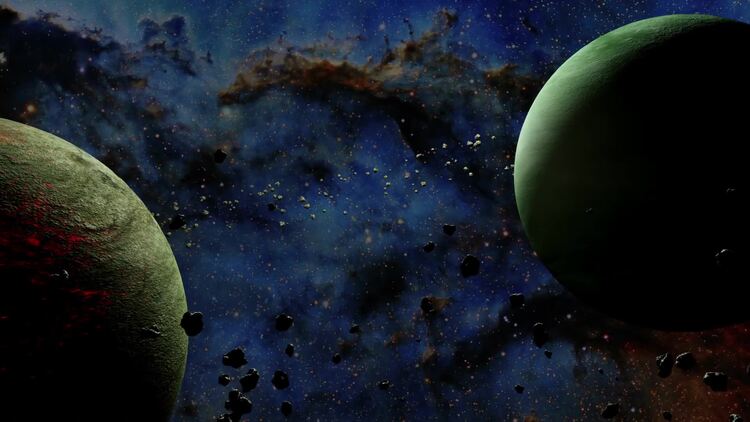浩瀚星云宇宙太空三维行星陨石银河星球动画特效10