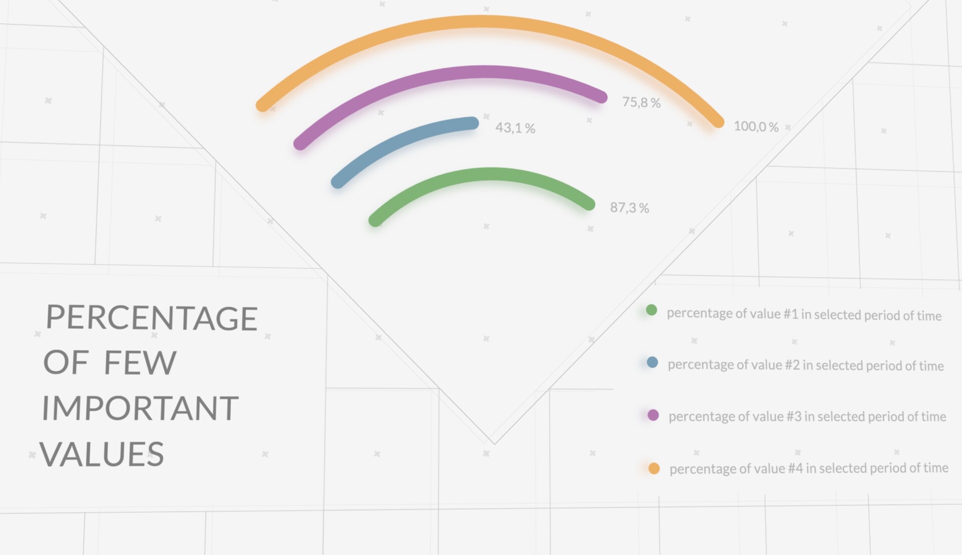 FCPX插件：环形数据信息动画3D Circles Infographics