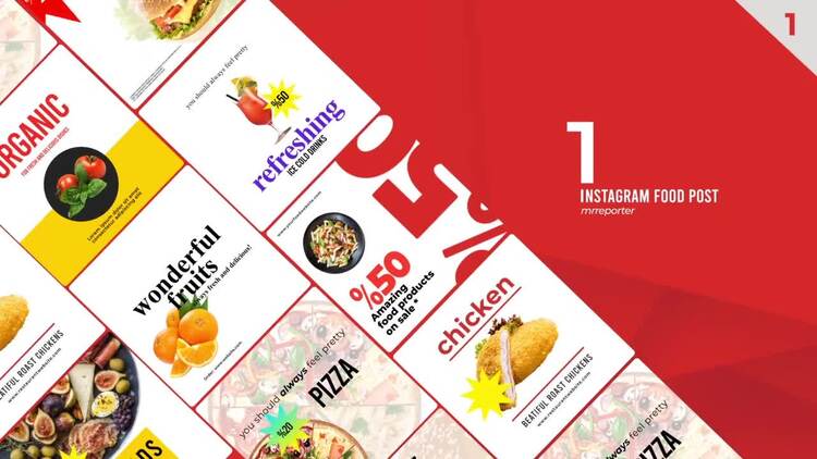 8个新颖的美食宣传AE模板