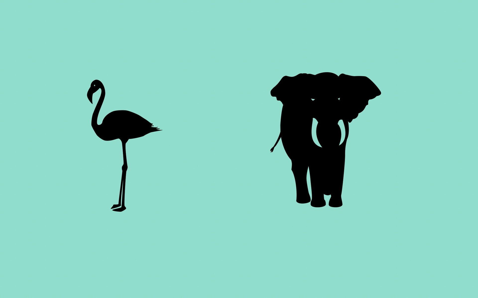 大象、企鹅等有趣的动物剪影PS形状