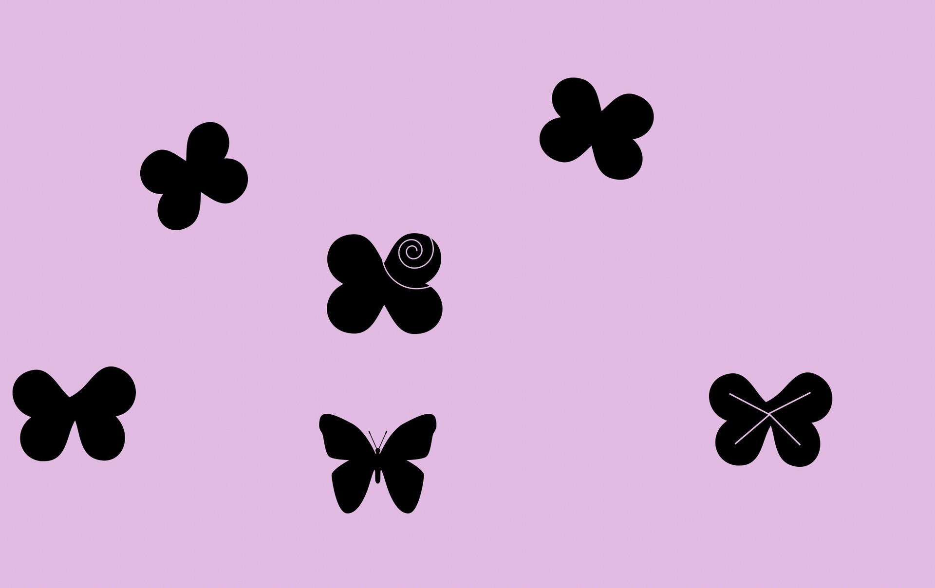 简洁的蝴蝶图形PS形状