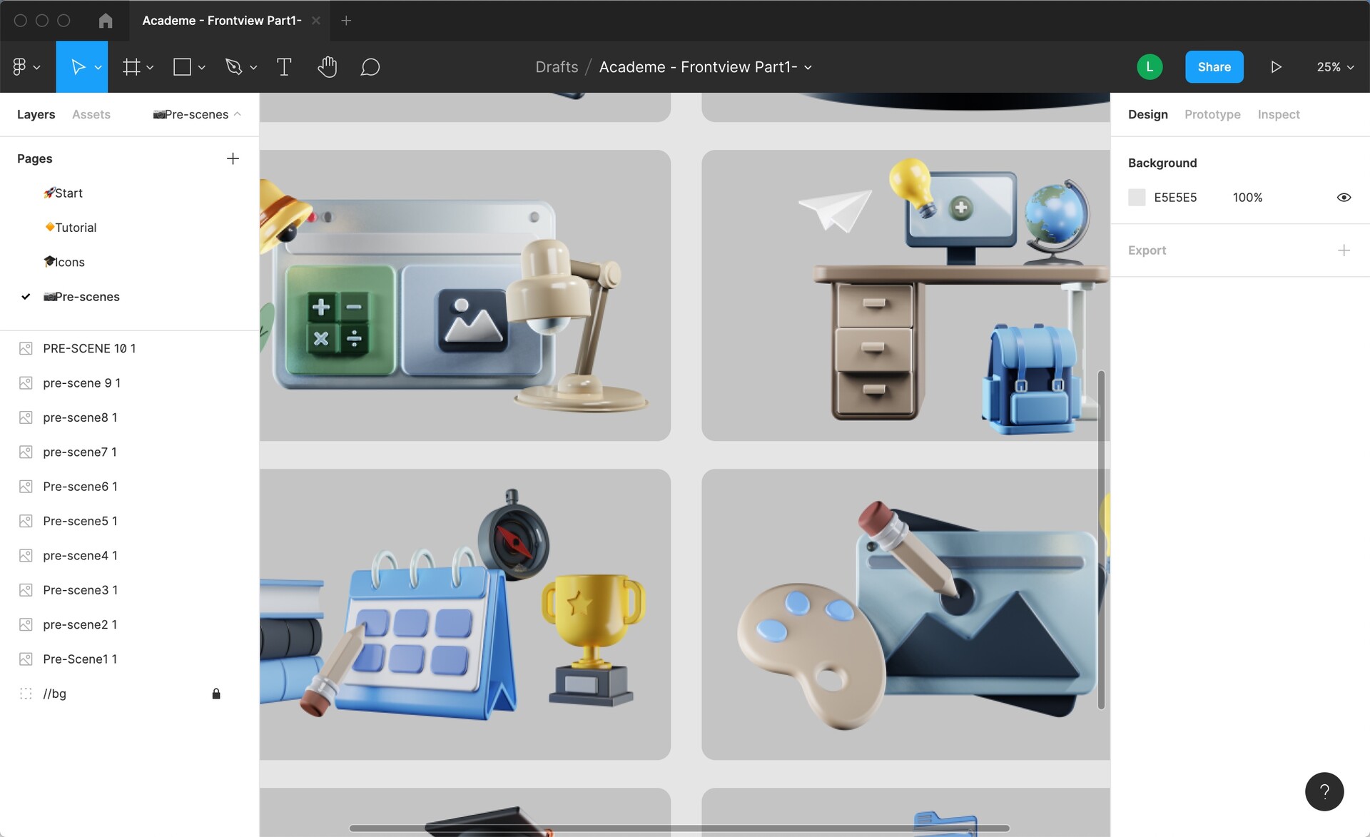 30款客制化3D学习教育图标合集