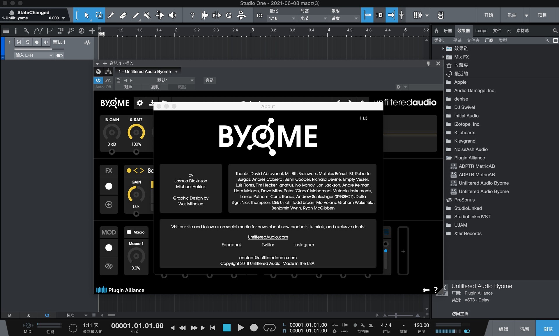 Unfiltered Audio BYOME for mac(创新音频插件)