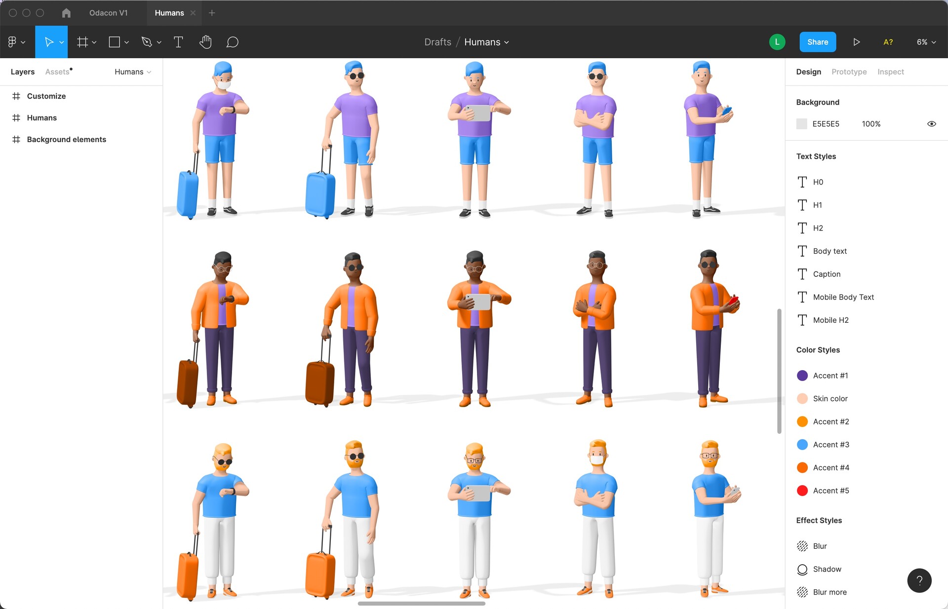 92个3D人物角色形象包含运动居家商务便装4种着装风格